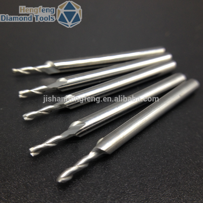 Tungsten Carbide CNC Engraving Two Spiral Flute bits engraving mill 3.175x1.5x6mm