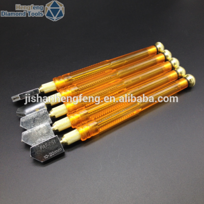 Professional yellow plastic hand oil feed diamond glass cutter